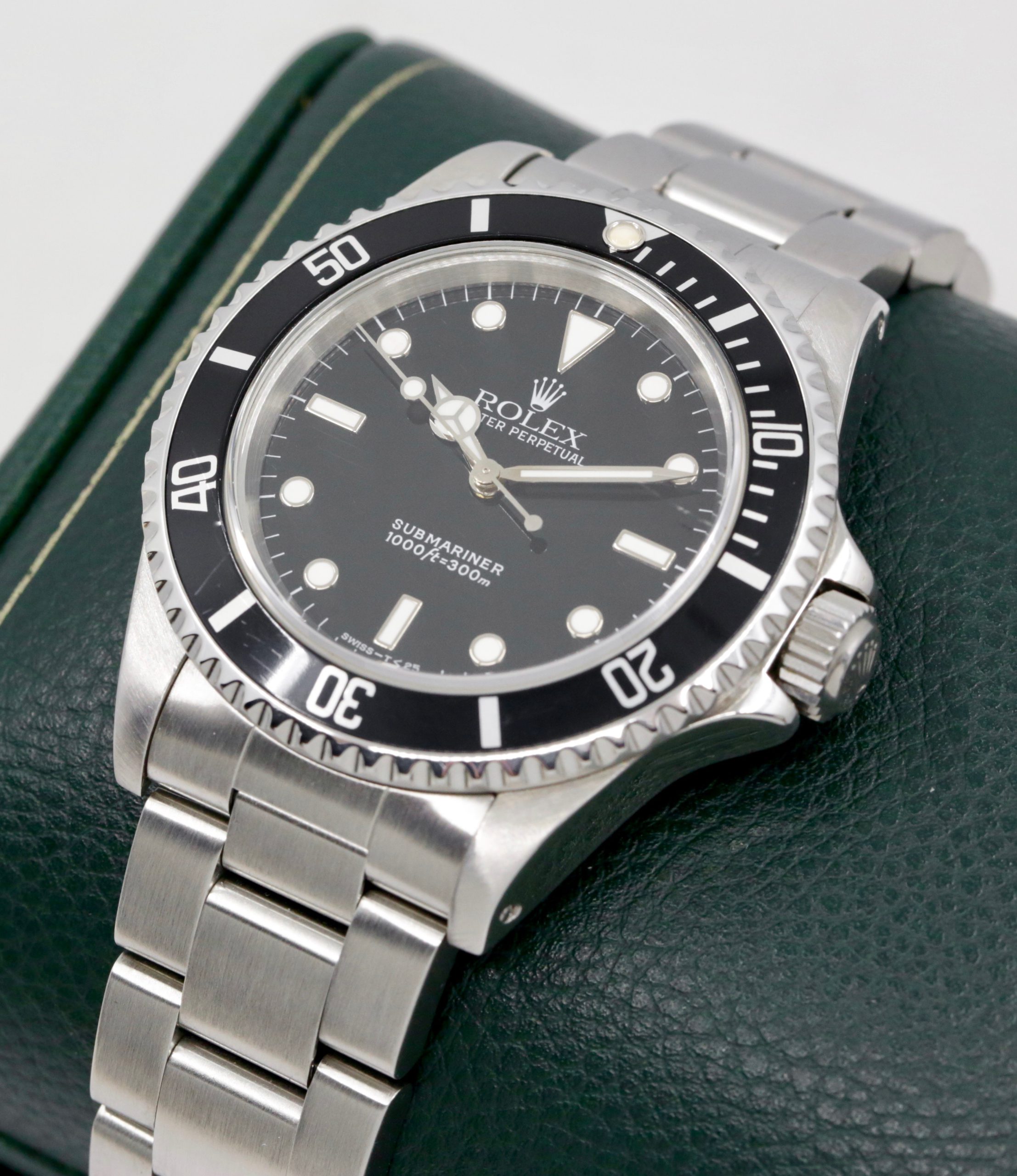 Rolex Oyster Perpetual Submariner Non-Date, Stainless Steel, Black Index Dial, on Stainless Steel Rolex Oyster Bracelet, Ref. 14060, Circa: 1996, with Rolex Box and Swing Tag - Image 4