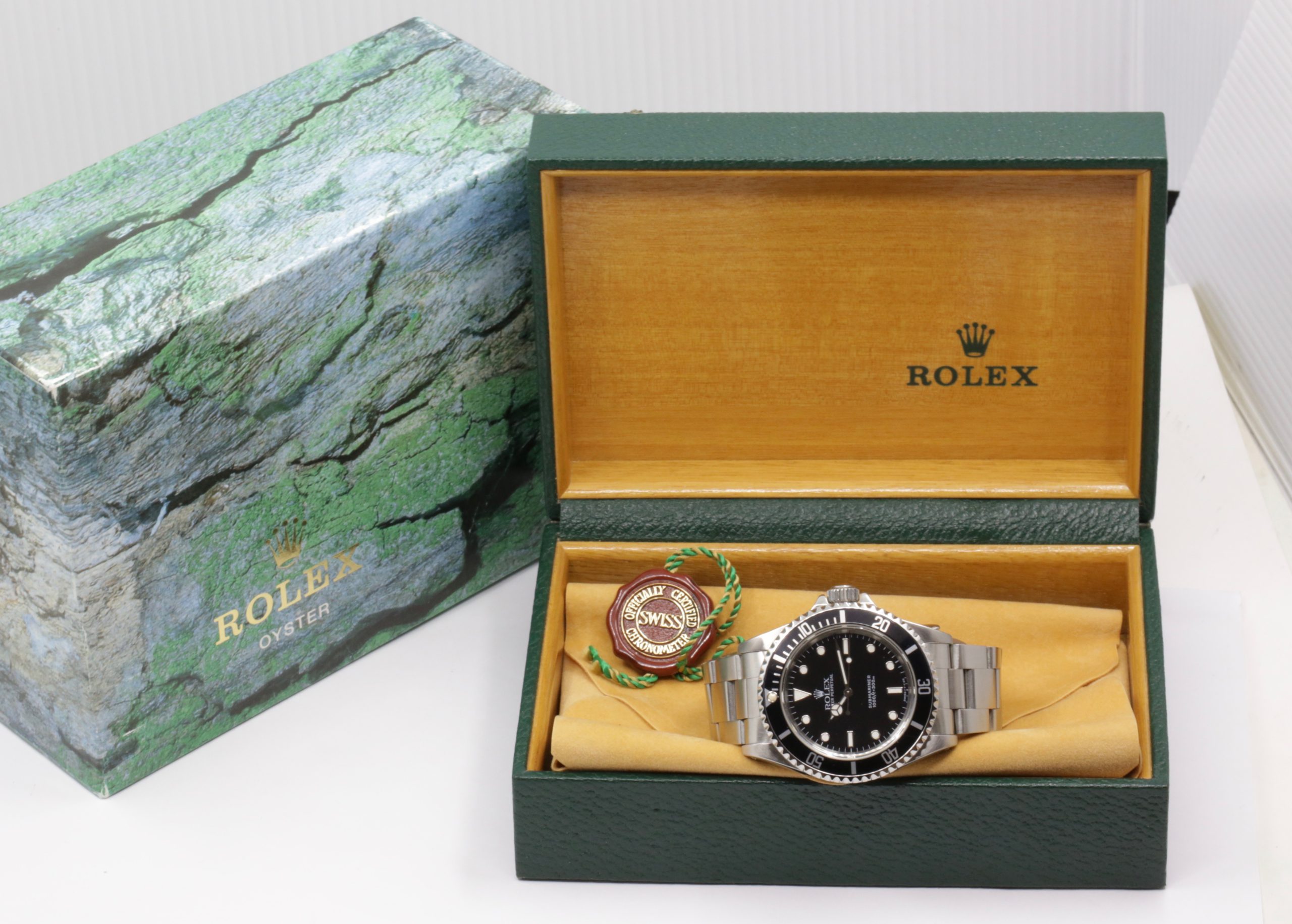 Rolex Oyster Perpetual Submariner Non-Date, Stainless Steel, Black Index Dial, on Stainless Steel Rolex Oyster Bracelet, Ref. 14060, Circa: 1996, with Rolex Box and Swing Tag - Image 6