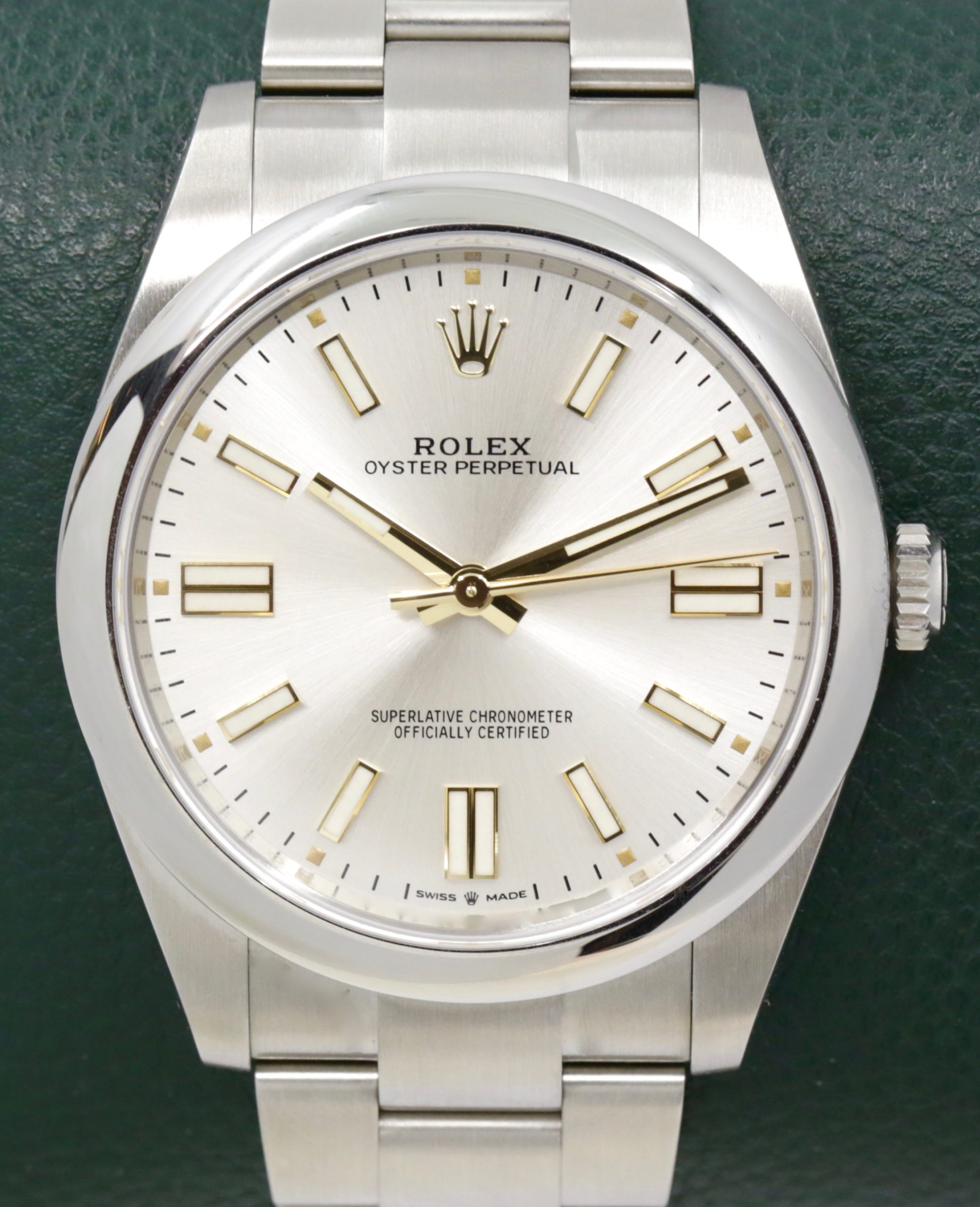 Rolex Oyster Perpetual 41, Stainless Steel, Silver Index Dial, on Stainless Steel Rolex Oyster Bracelet, Ref.124300, Circa: 2023, Complete with Box, Books, Rolex Warranty Card & Balance of 5 Year Rolex Factory Warranty