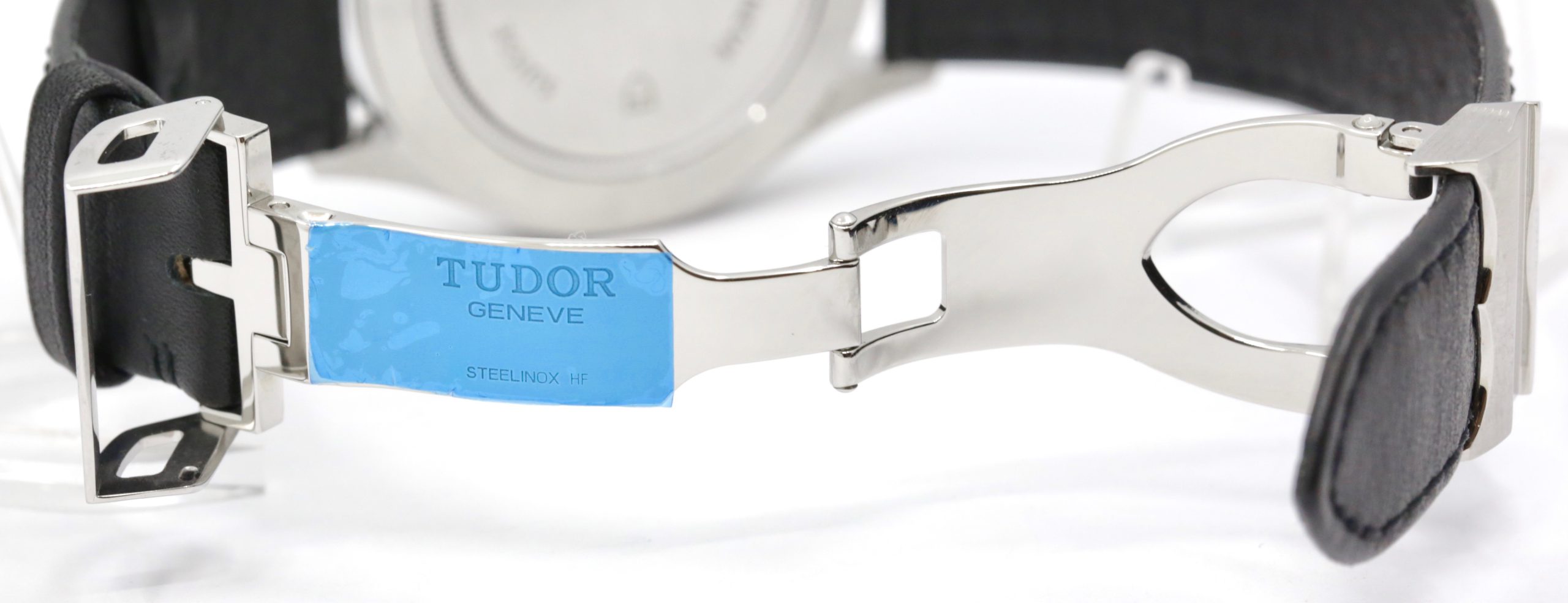 Tudor Style 41 in stainless steel, silver index dial with fluted bezel on a black Tudor leather band with a stainless steel deployant. Ref: 12710. Complete with Box books and Tudor Warranty card Ca. 2023 - Image 7