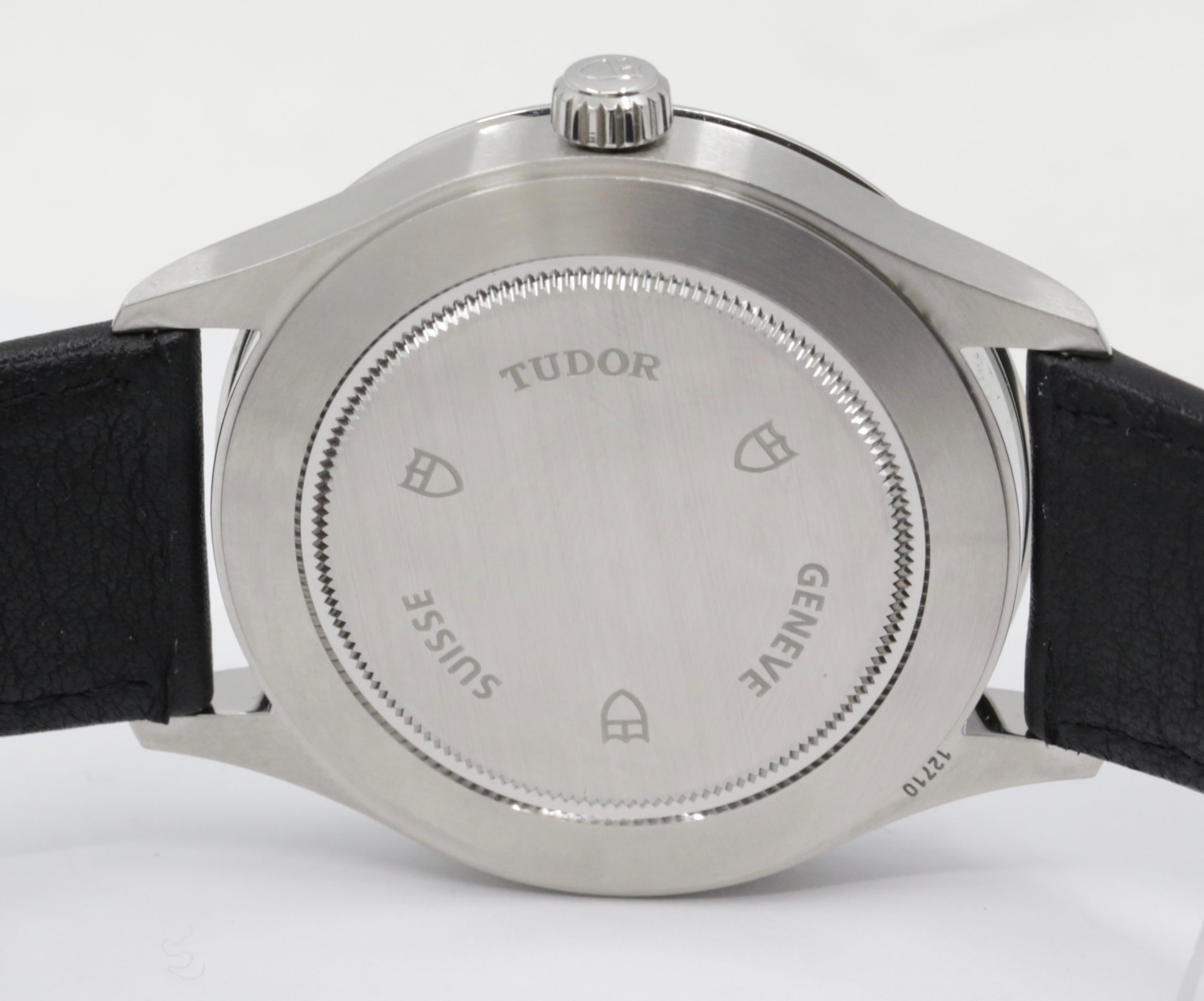 Tudor Style 41 in stainless steel, silver index dial with fluted bezel on a black Tudor leather band with a stainless steel deployant. Ref: 12710. Complete with Box books and Tudor Warranty card Ca. 2023 - Image 5