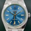 Rolex Milgauss, Stainless Steel, Green Sapphire Crystal, Blue Index Dial with Orange Lightning Bolt Seconds Hand, on Stainless Steel Rolex Oyster Bracelet, Ref. 114600GV, Circa: 2018, with Box, Books & Rolex Warranty Card