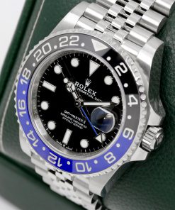 Alternative view of Rolex GMT-Master II "Batgirl", Stainless Steel, Black & Blue Ceramic Bezel, Black Index Dial, on Stainless Steel Rolex Jubilee Bracelet, Ref. 126710BLNR, Circa: 2019, with Box, Books, Swing Tags, Rolex Warranty Card & Balance of 5 Year Rolex Warranty