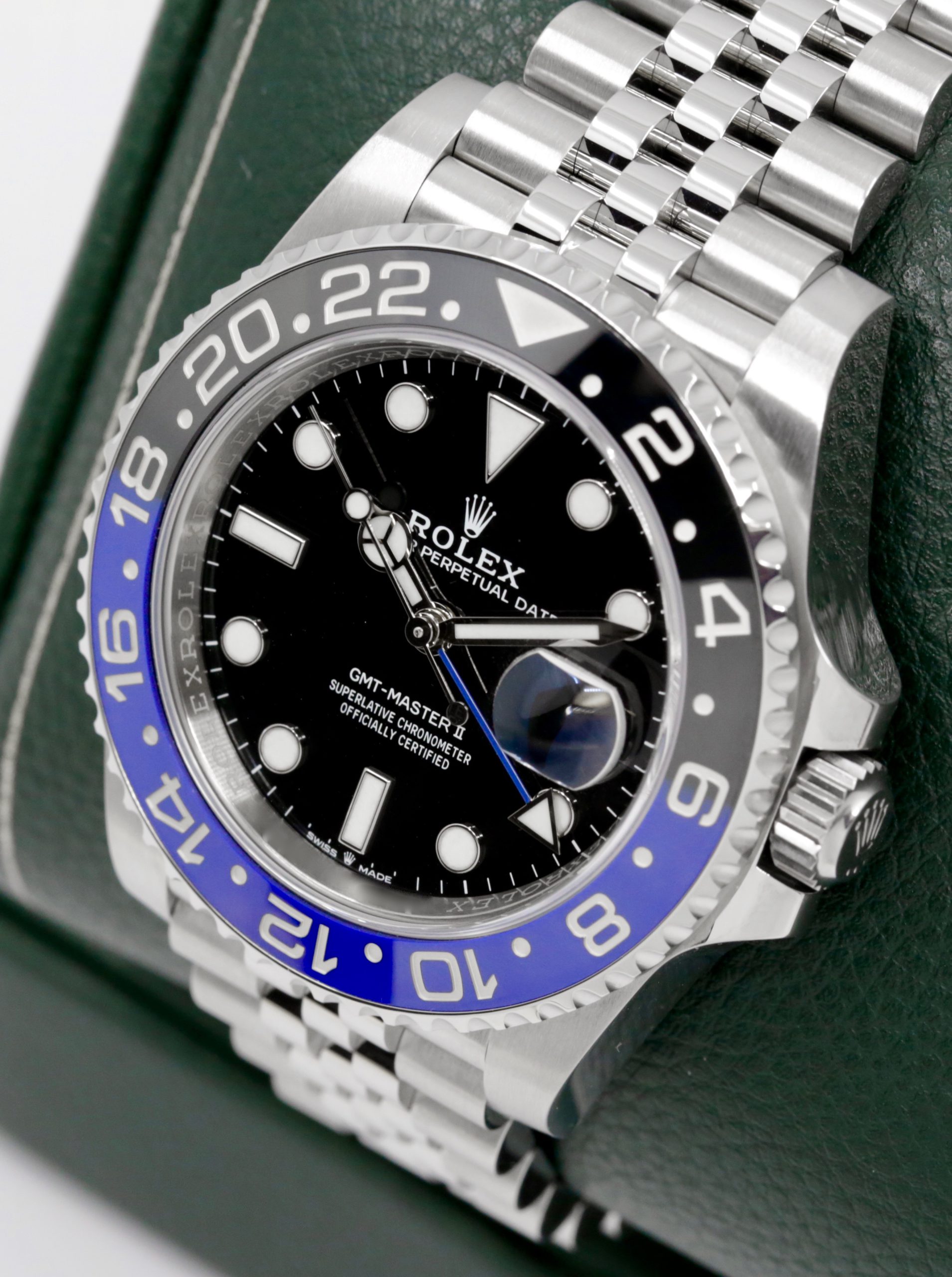 Rolex GMT-Master II "Batgirl", Stainless Steel, Black & Blue Ceramic Bezel, Black Index Dial, on Stainless Steel Rolex Jubilee Bracelet, Ref. 126710BLNR, Circa: 2019, with Box, Books, Swing Tags, Rolex Warranty Card & Balance of 5 Year Rolex Warranty - Image 2