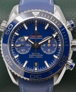 Omega Seamaster Planet Ocean 600M Chronograph, 45.5mm in Titanium, Blue Index Dial, on Blue Omega Rubber Strap with Stainless Steel Omega Deployant, Ref. 232.90.46.51.03.001, Circa: 2012, with Box, Books & Omega Warranty Cards