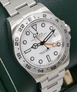 Alternative view of Rolex Explorer II "Polar", in Stainless Steel, White Index Dial, on Stainless Steel Rolex Oyster Bracelet, Ref. 216570, Circa: 2014, with Box, Rolex Warranty Card, Rolex Service Card & Balance of 2 Year Rolex Service Warranty