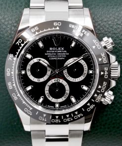 Rolex Cosmograph Daytona, Stainless Steel, Black Ceramic Bezel, Black Index Dial, on Stainless Steel Rolex Oyster Bracelet, Ref. 116500LN, Circa: 2020, Complete with Box, Books, Rolex Warranty Card & Balance of 5 Year Rolex Factory Warranty