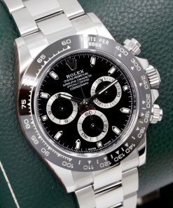 Alternative view of Rolex Cosmograph Daytona, Stainless Steel, Black Ceramic Bezel, Black Index Dial, on Stainless Steel Rolex Oyster Bracelet, Ref. 116500LN, Circa: 2020, Complete with Box, Books, Rolex Warranty Card & Balance of 5 Year Rolex Factory Warranty