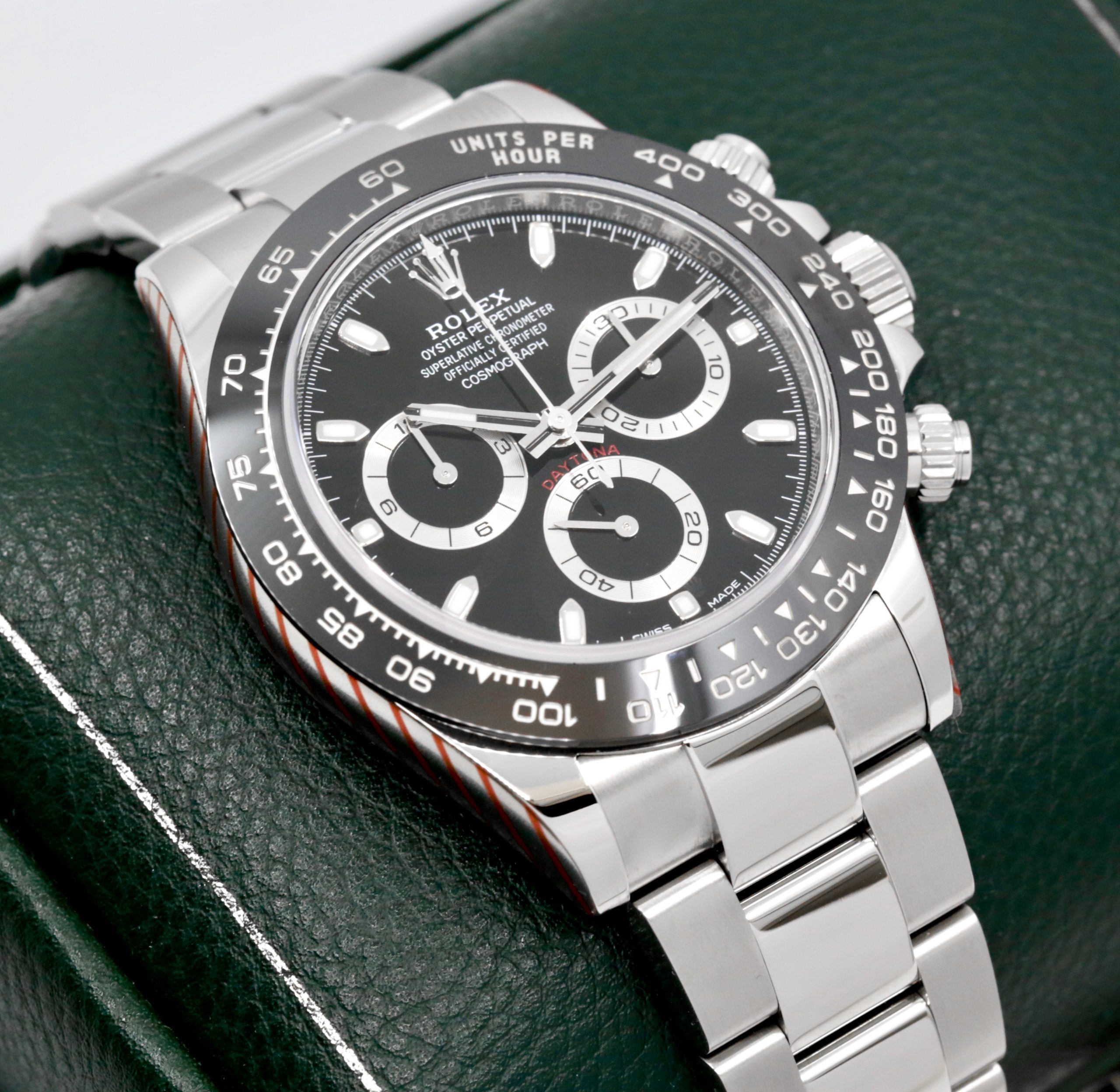 Rolex Cosmograph Daytona, Stainless Steel, Black Ceramic Bezel, Black Index Dial, on Stainless Steel Rolex Oyster Bracelet, Ref. 116500LN, Circa: 2020, Complete with Box, Books, Rolex Warranty Card & Balance of 5 Year Rolex Factory Warranty - Image 4