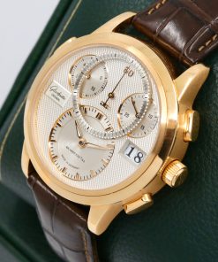Alternative view of Glashutte Original Panomatic Chronograph with "Flyback" function and Big Date in 18ct Rose gold, Ref 95-01-01-01-04, box and papers.