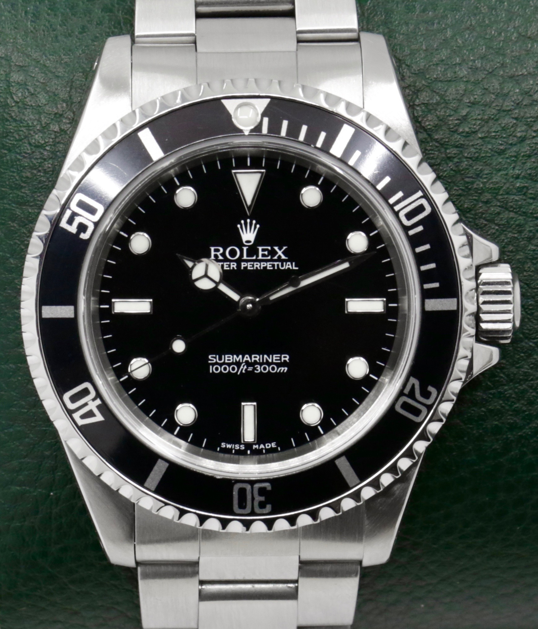 Rolex Oyster Perpetual Submariner Non-Date "2 Liner", in Stainless Steel, Black Index Dial, on Stainless Steel Rolex Oyster Bracelet, Ref. 14060M, P Serial, Circa: 2000, with Rolex Box