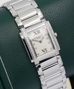 Alternative view of Patek Philippe Twenty ~ 4, Stainless Steel, Factory Set Diamond Bezel, with Factory Set Diamond Silver Dial, on Stainless Steel Patek Philippe Bracelet, Ref. 4910/10A-011, Circa: 2009, with Box, Books & Patek Philippe Certificate