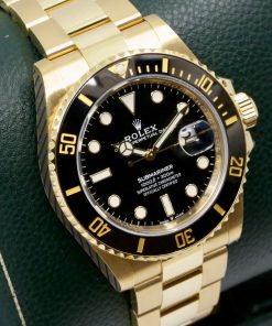 Alternative view of Rolex Oyster Perpetual Submariner Date, 41mm, in 18ct Yellow Gold, Black Ceramic Bezel, Black Index Dial, on 18ct Yellow Gold Rolex Oyster Bracelet, Ref. 126618LN, Circa: 2021, Complete with Box, Books, Rolex Warranty Card & Balance of 5 Year Rolex Warranty