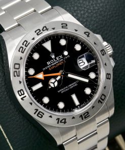 Alternative view of Rolex Explorer II, Stainless Steel, Black Index Dial with Orange GMT Hand, on Stainless Steel Rolex Oyster Bracelet, Ref. 226570, Circa: 2022, with Box, Books, Rolex Warranty Card & Balance of 5 Year Rolex Factory Warranty