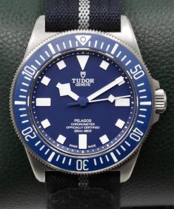 Tudor Pelagos FXD, in Titanium, Blue Index Dial, Blue Ceramic Bezel, on Tudor Fabric Strap, Ref. 25707B, Circa: 2022, with Box, Books, Tudor Warranty Card & Balance of 5 Year Tudor Factory Warranty - ON SALE $4,850!!