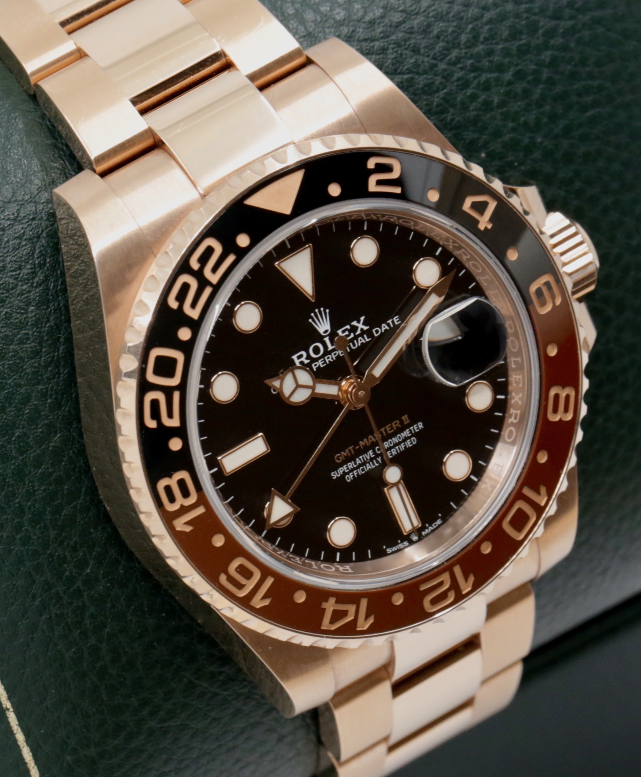 Rolex GMT-Master II “Root Beer”, in 18ct Everose Gold, Black & Brown Ceramic Bezel, Black Index Dial, on 18ct Everose Gold Rolex Oyster Bracelet, Ref. 126715CHNR, Circa: 2018, Complete with Box, Books, Swing Tags, Rolex Warranty Card - Image 2