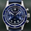 Blancpain Air Command Flyback Chronograph, in Titanium, Blue Ceramic Bezel, Blue Arab Dial, on Blue Blancpain Leather Strap with Titanium Blancpain Tang Buckle, Ref. AC0212B4063A, Circa: 2021, with Box, Books & Blancpain Warranty Card