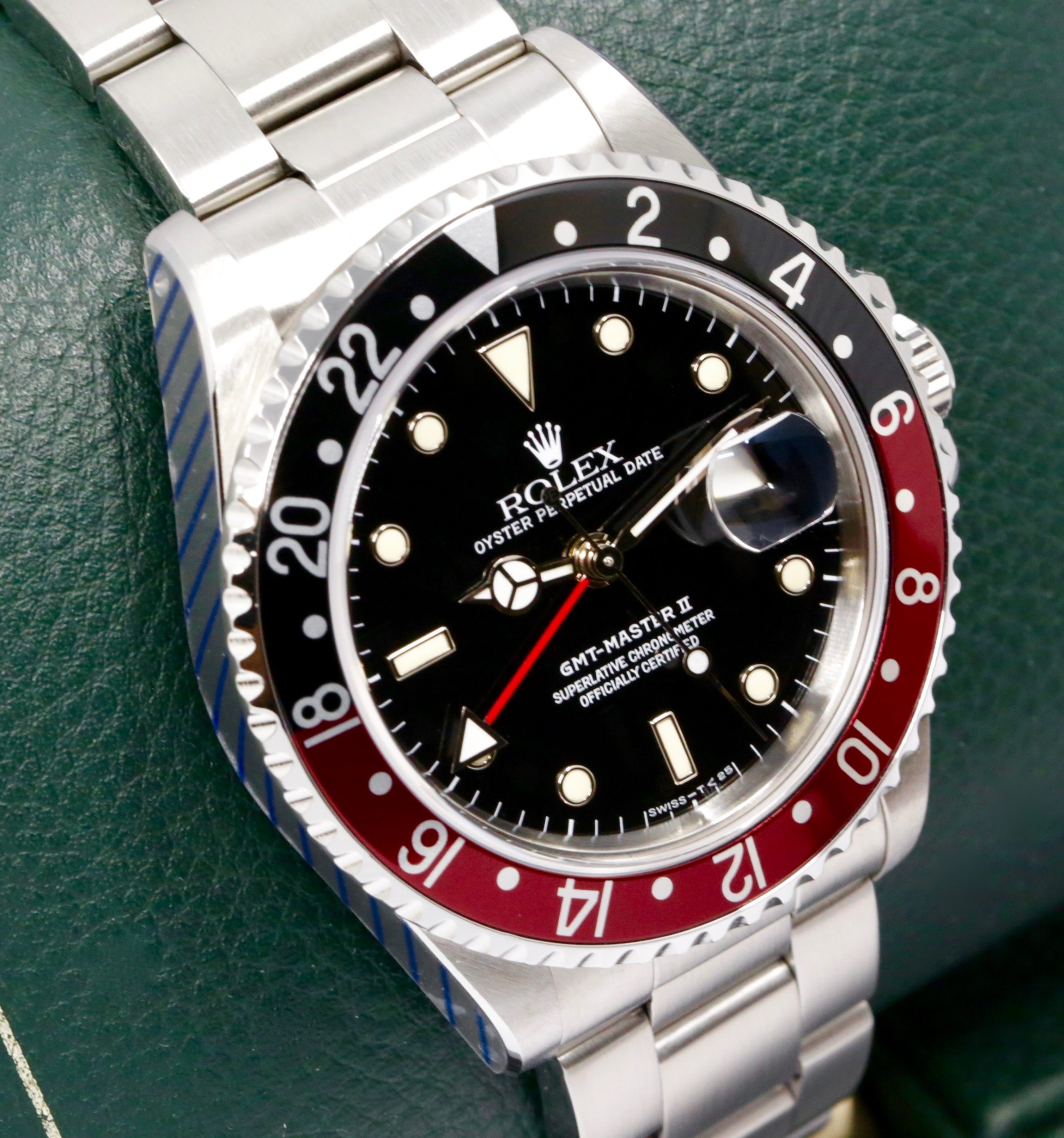 Rolex GMT-Master II "Coke", Stainless Steel, Black Index Dial, Black & Red Bezel, on Stainless Steel Rolex Oyster Bracelet, Ref. 16710, Circa: 1993, Complete with Box, Books, Rolex Warranty Certificate, Rolex Service Card & Balance of 2 Year Rolex Service Warranty - Image 2