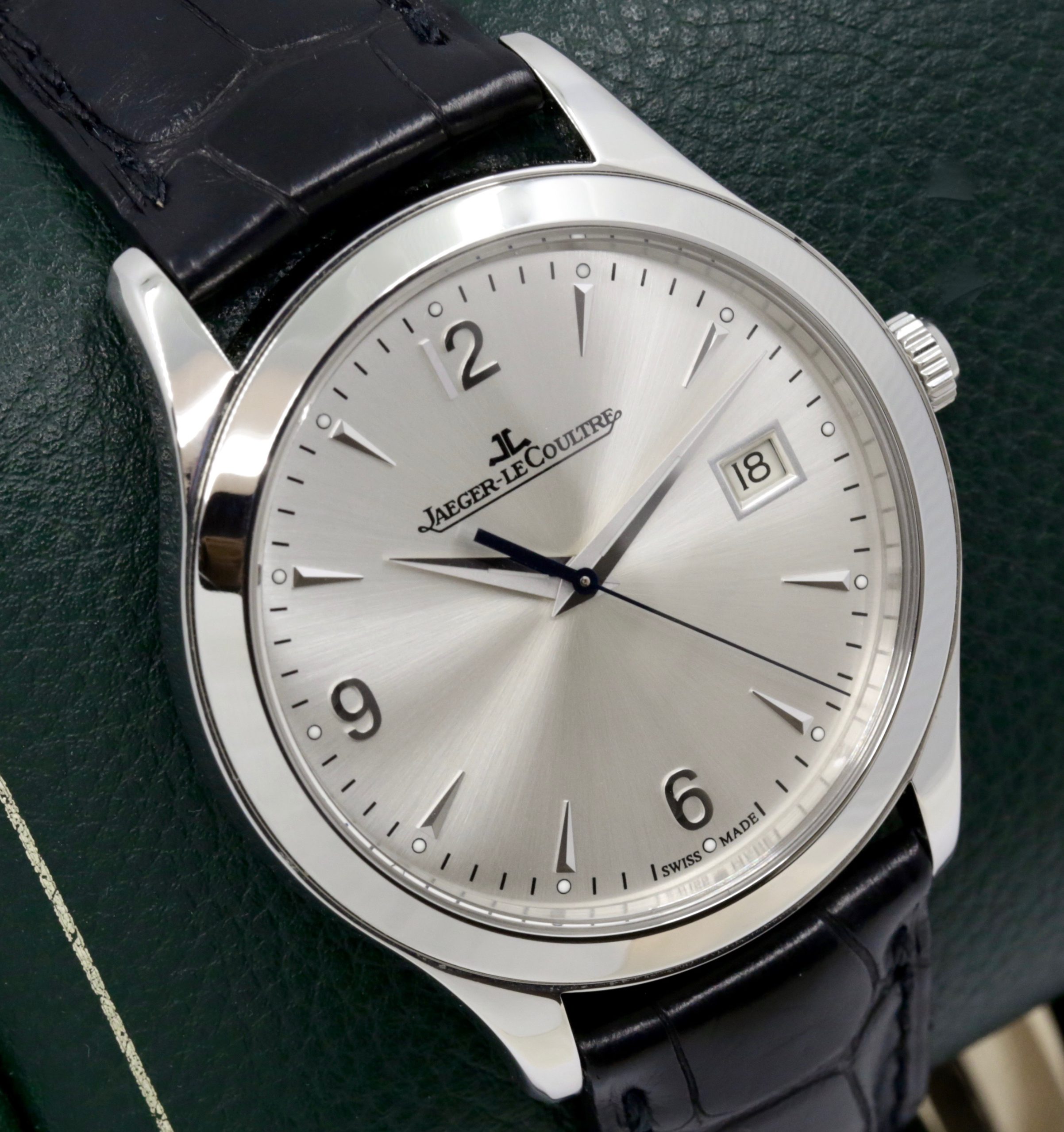 Jaeger-LeCoultre Master Control Date, Stainless Steel, Silver Dial, on Black JLC Alligator Strap with Stainless Steel JLC Deployant, Ref. 176.8.40.S, Circa: 2015, with JLC Service Box, JLC Service Papers & JLC Warranty Certificate - Image 3