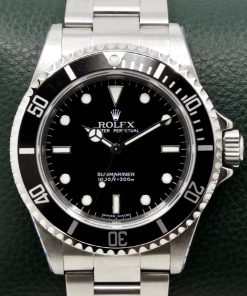 Rolex Submariner Non-Date "Two-Liner", Stainless Steel, Black Index Dial, on Stainless Steel Rolex Oyster Bracelet, Ref. 14060M, Circa: 2003, with Rolex Box, Rolex Service Card & Balance of 2 Year Rolex Service Warranty