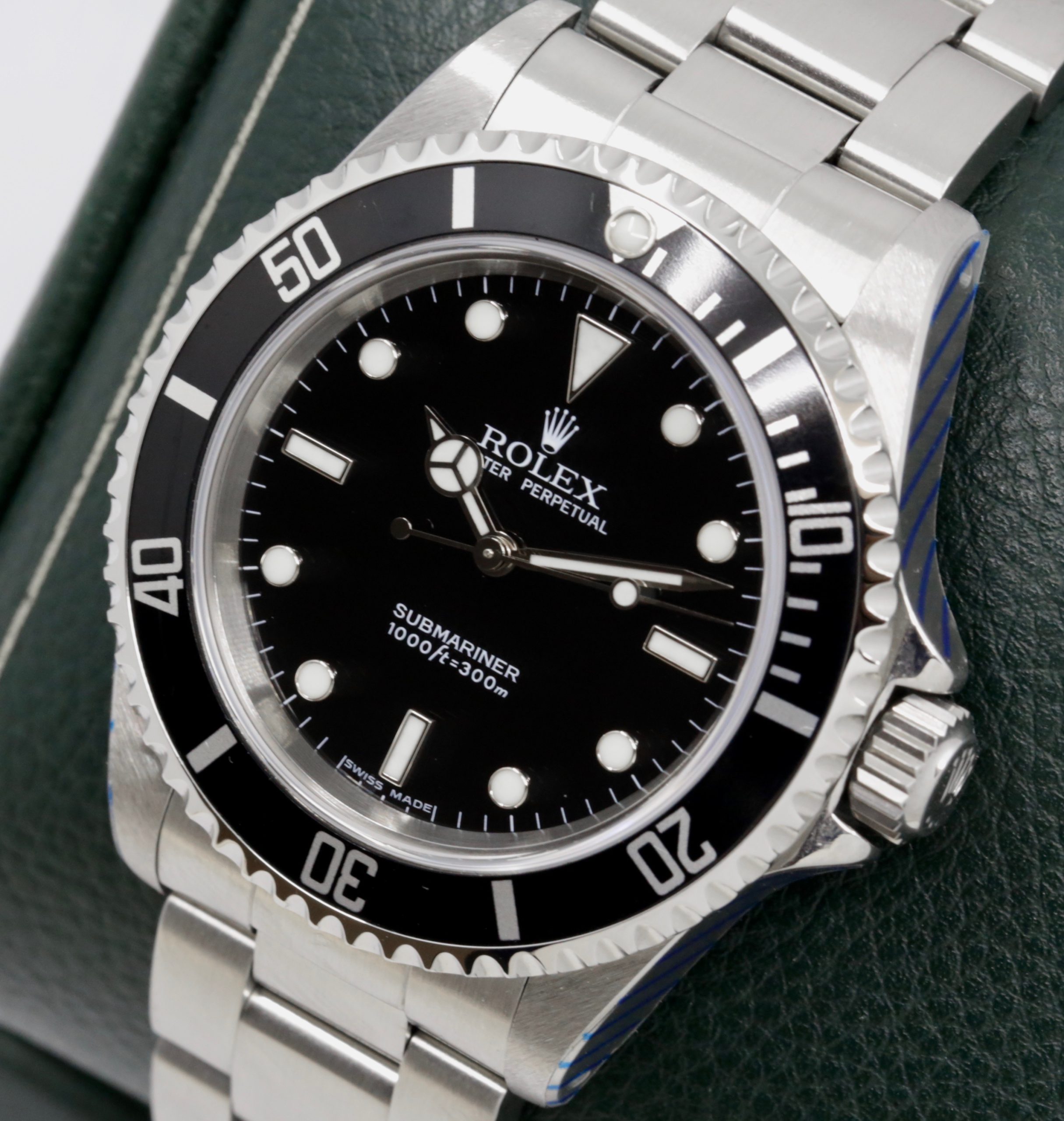 Rolex Submariner Non-Date "Two-Liner", Stainless Steel, Black Index Dial, on Stainless Steel Rolex Oyster Bracelet, Ref. 14060M, Circa: 2003, with Rolex Box, Rolex Service Card & Balance of 2 Year Rolex Service Warranty - Image 4