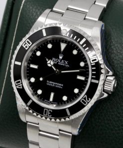 Alternative view of Rolex Submariner Non-Date "Two-Liner", Stainless Steel, Black Index Dial, on Stainless Steel Rolex Oyster Bracelet, Ref. 14060M, Circa: 2003, with Rolex Box, Rolex Service Card & Balance of 2 Year Rolex Service Warranty