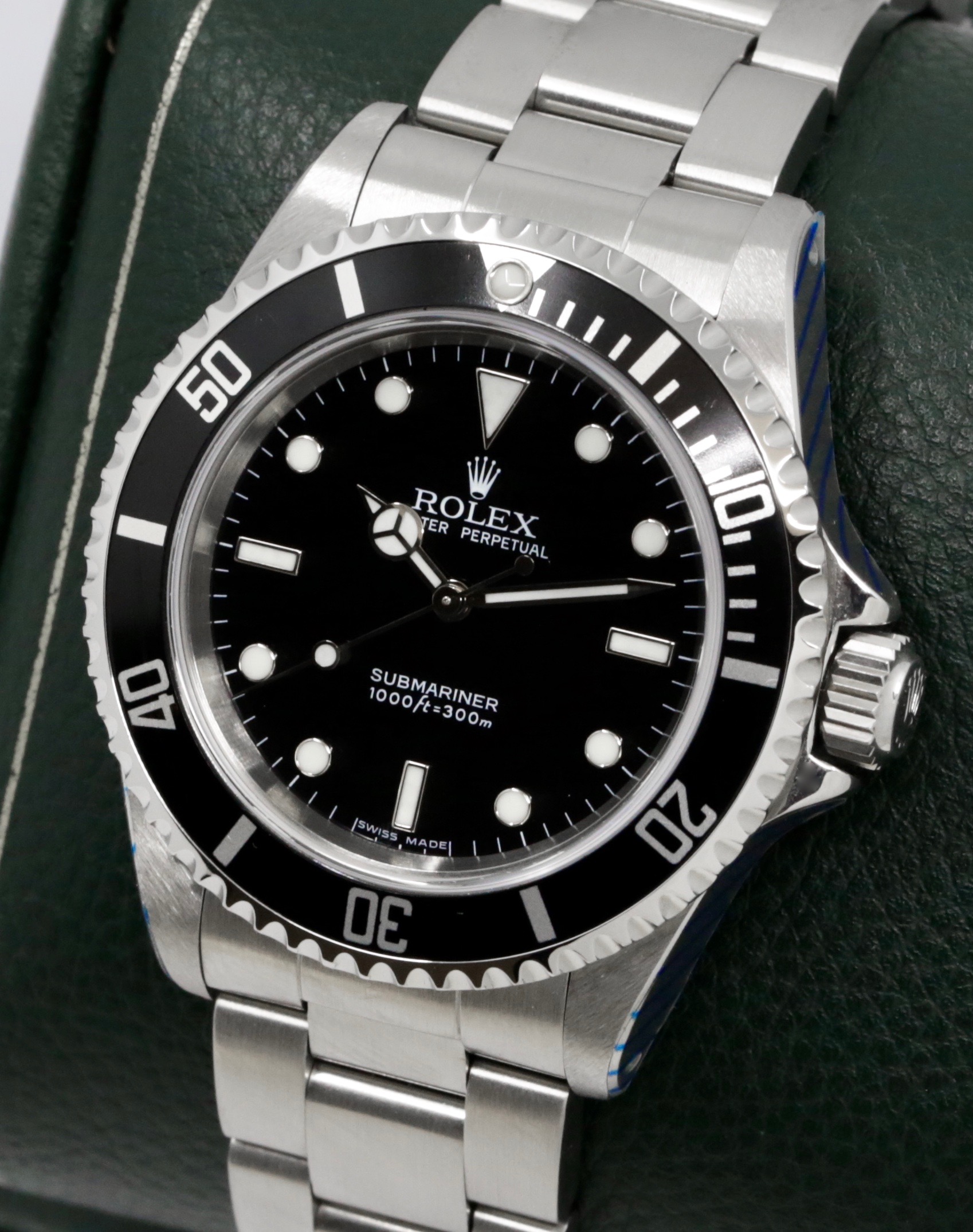 Rolex Submariner Non-Date "Two-Liner", Stainless Steel, Black Index Dial, on Stainless Steel Rolex Oyster Bracelet, Ref. 14060M, Circa: 2003, with Rolex Box, Rolex Service Card & Balance of 2 Year Rolex Service Warranty - Image 2