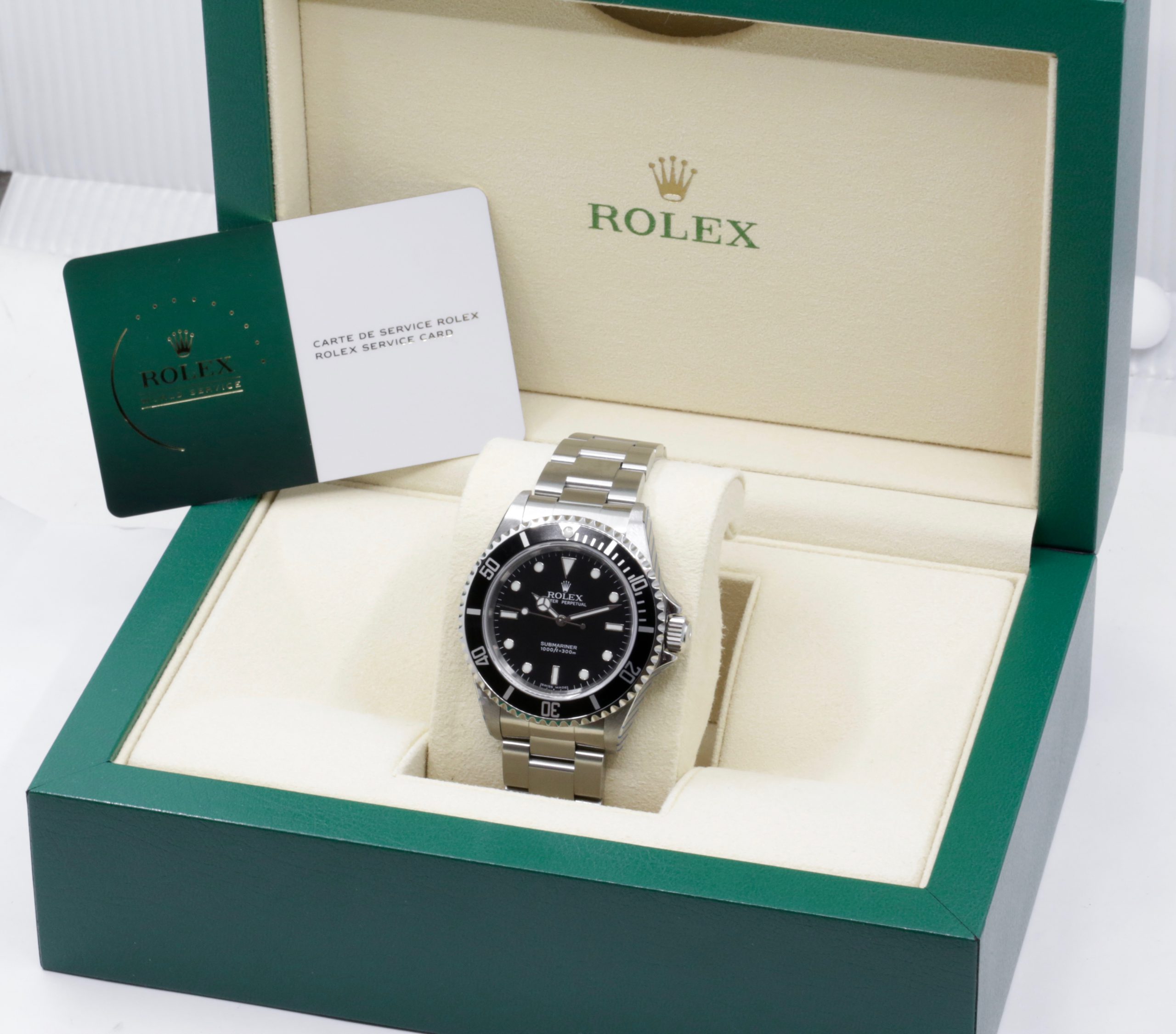 Rolex Submariner Non-Date "Two-Liner", Stainless Steel, Black Index Dial, on Stainless Steel Rolex Oyster Bracelet, Ref. 14060M, Circa: 2003, with Rolex Box, Rolex Service Card & Balance of 2 Year Rolex Service Warranty - Image 7