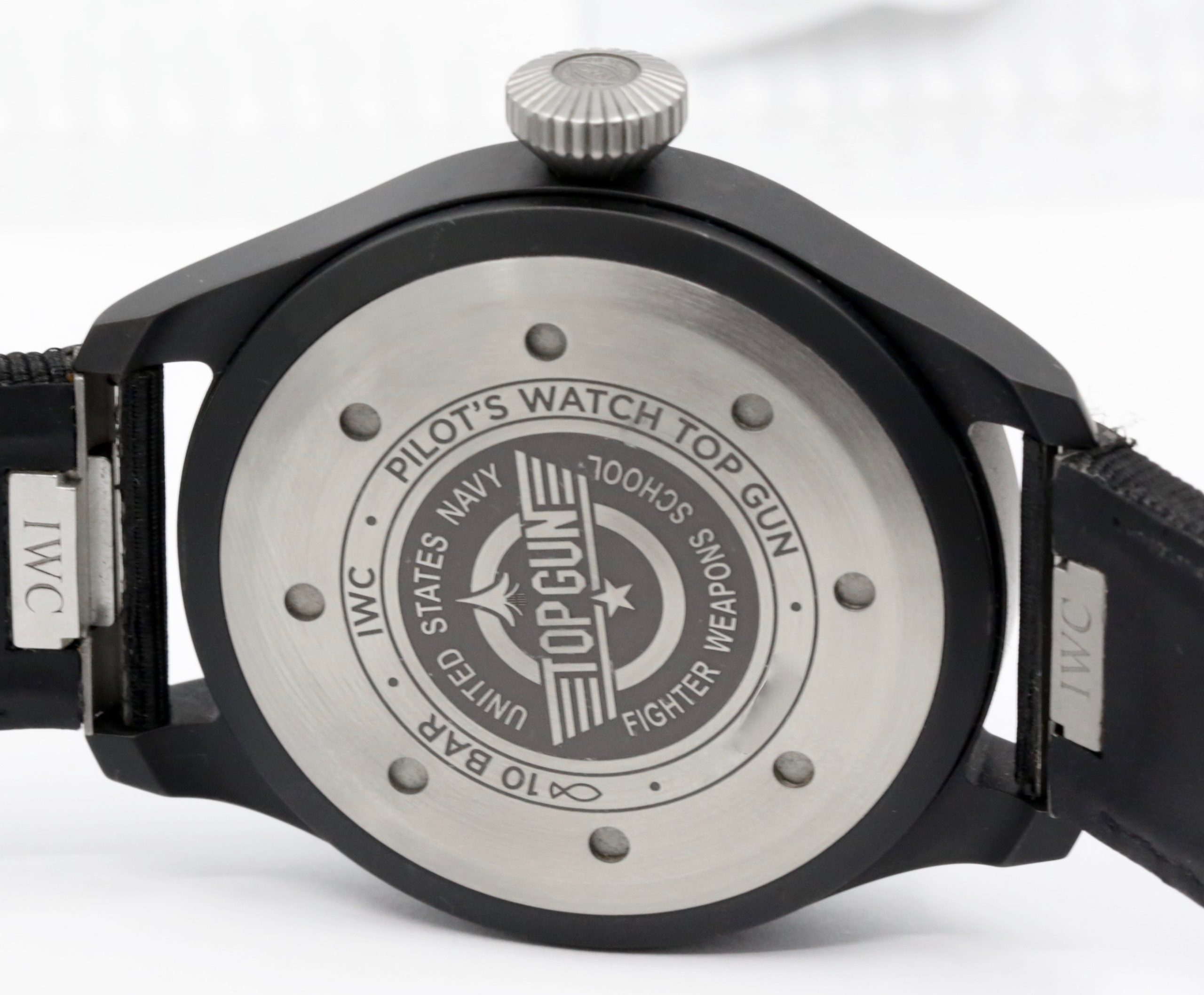 IWC Schaffhausen Big Pilot 43 "Top Gun" in Black Ceramic, Black Arab Dial on Black IWC Strap with an IWC Deployant, Ref. IW329801, Circa: 2022, Complete with Box, Books, IWC Warranty Card & Balance of 8 Year IWC Extended Factory Warranty - Image 5