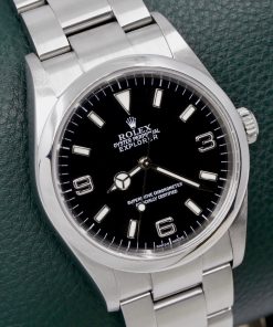 Alternative view of Rolex Explorer I, Stainless Steel, Black 3,6,9 Dial, on Stainless Steel Rolex Oyster Bracelet, Ref. 114270, Circa: 2005, with Rolex Warranty Certificate