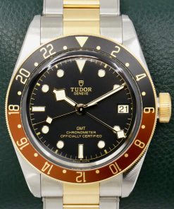 Tudor Black Bay GMT S/G , Stainless Steel & Gold, Black & Brown Bezel, Black Index Dial, on Stainless Steel & Gold Tudor Oyster Bracelet, Ref. 79833MN, Circa: 2023, Complete with Box, Books, Tudor Warranty Card & Balance of 5 Year Tudor Factory Warranty *Mint* - ON SALE $5,800