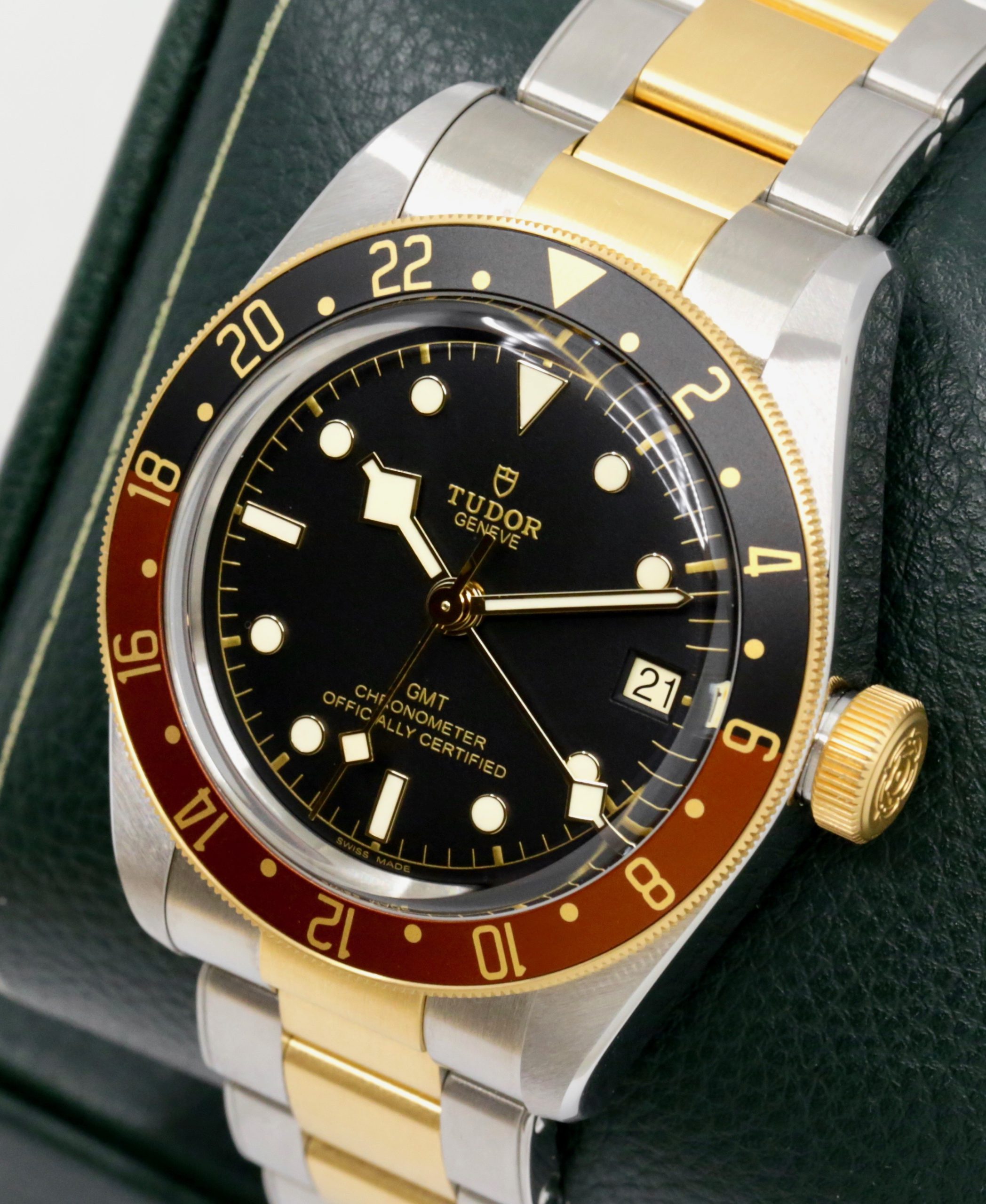 Tudor Black Bay GMT S/G , Stainless Steel & Gold, Black & Brown Bezel, Black Index Dial, on Stainless Steel & Gold Tudor Oyster Bracelet, Ref. 79833MN, Circa: 2023, Complete with Box, Books, Tudor Warranty Card & Balance of 5 Year Tudor Factory Warranty *Mint* - ON SALE $5,800 - Image 3