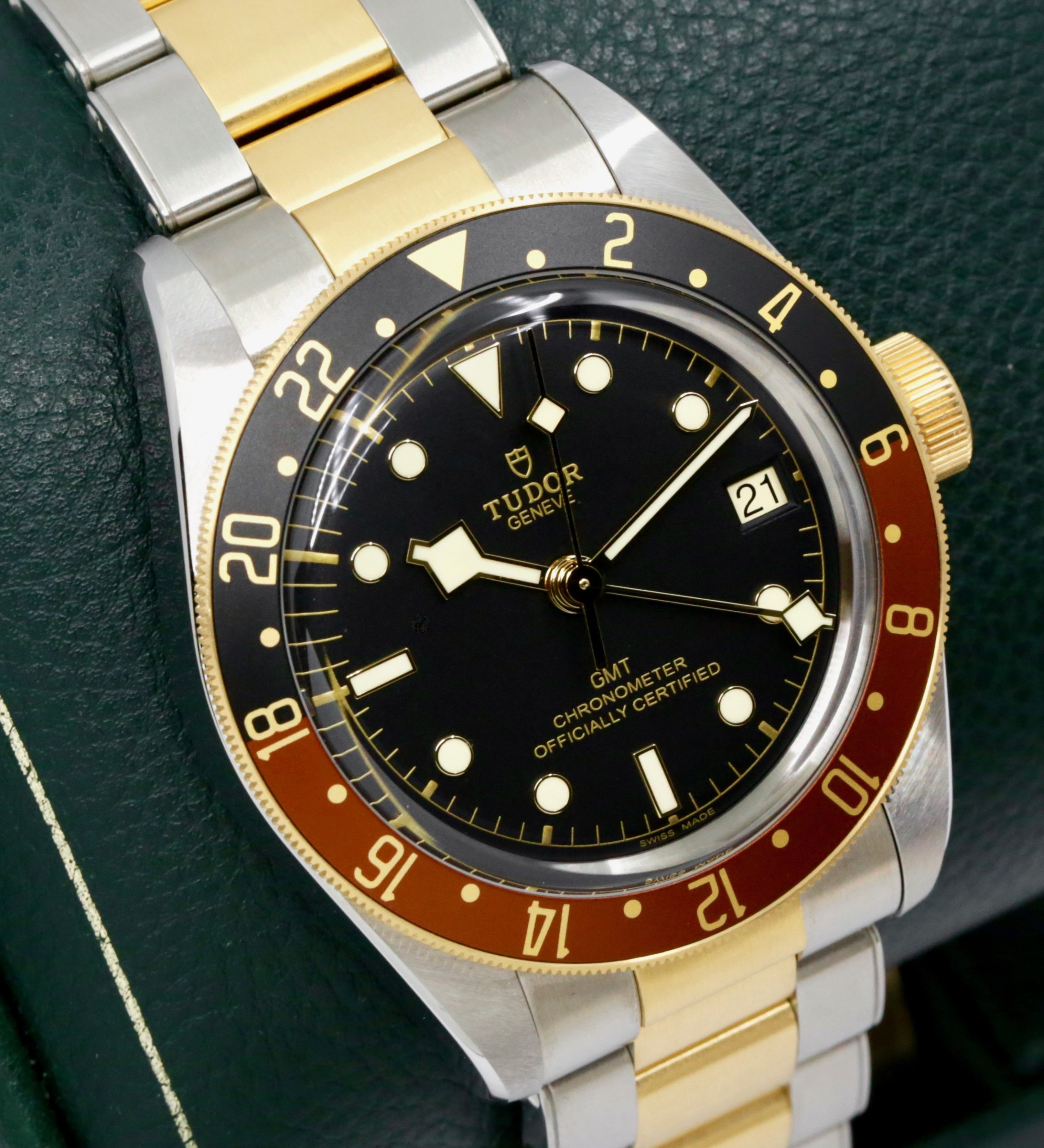 Tudor Black Bay GMT S/G , Stainless Steel & Gold, Black & Brown Bezel, Black Index Dial, on Stainless Steel & Gold Tudor Oyster Bracelet, Ref. 79833MN, Circa: 2023, Complete with Box, Books, Tudor Warranty Card & Balance of 5 Year Tudor Factory Warranty *Mint* - ON SALE $5,800 - Image 2