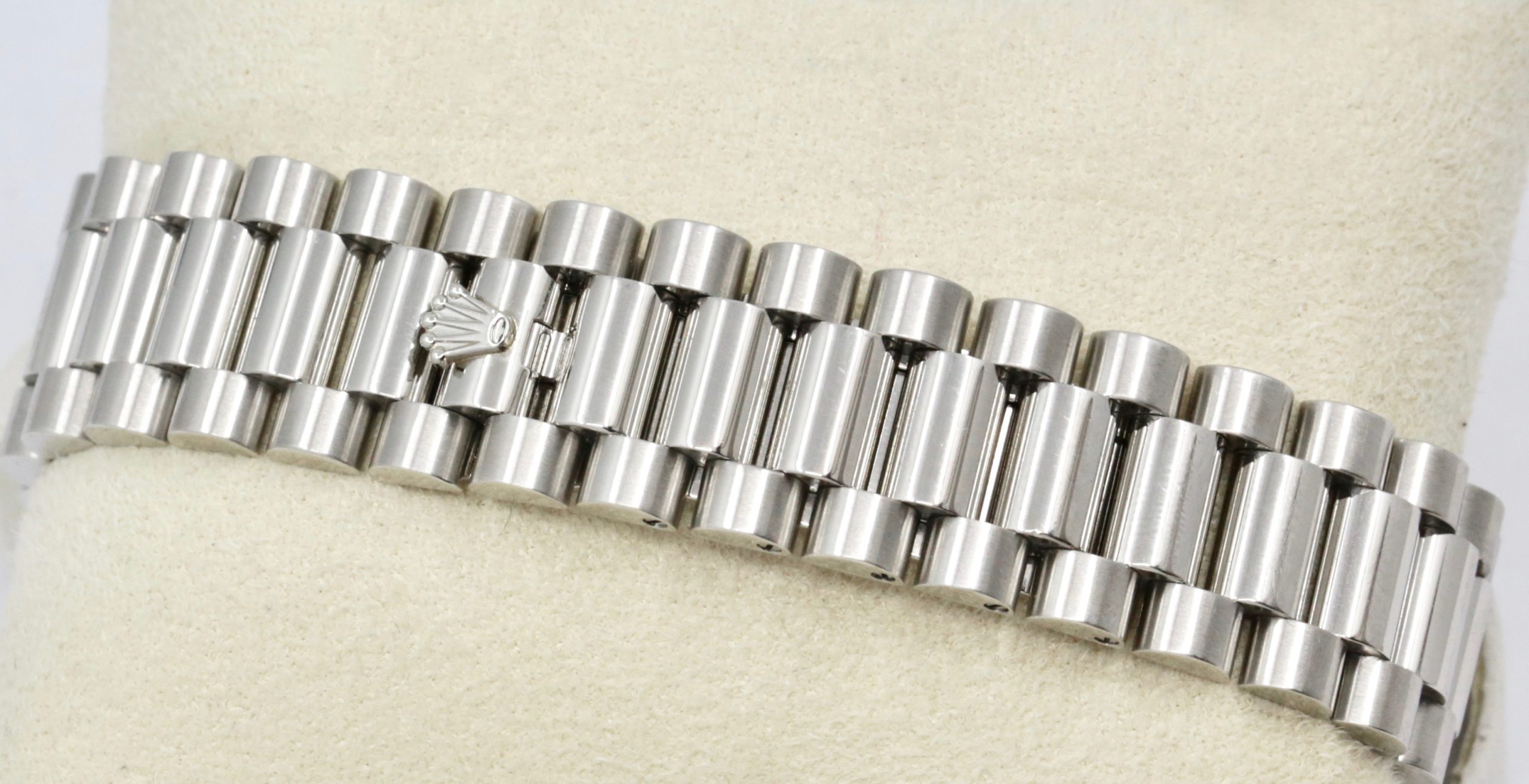 Rolex Oyster Perpetual Day-Date II, in Platinum, Factory Set Diamond Ice Blue Dial, on Platinum Rolex President Bracelet, Ref. 218206, Circa: 2010, with Box, Books, Swing Tag, Rolex Warranty Card & Rolex Service Card - Image 6