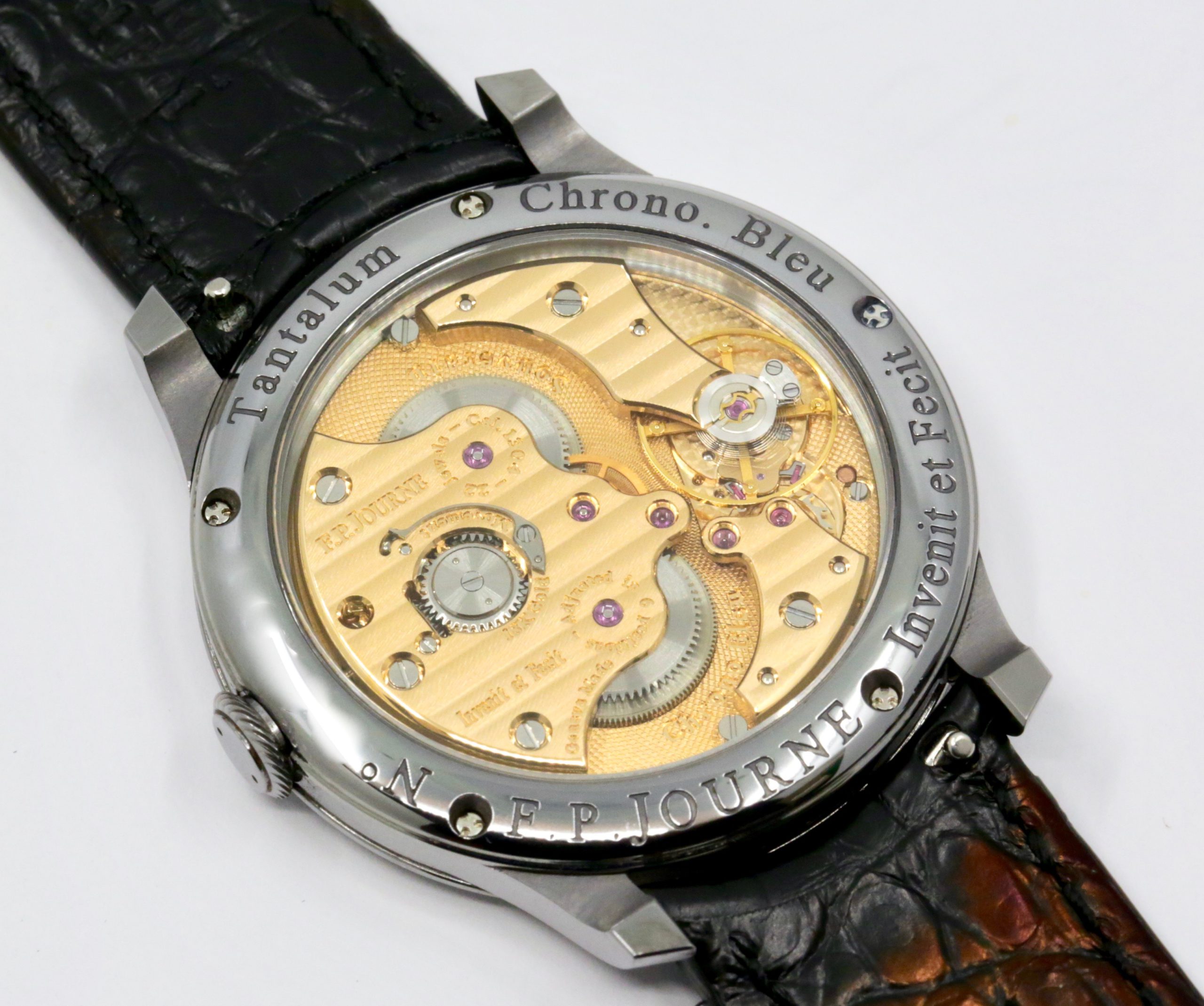 F.P. Journe Chronomètre Bleu, Tantalum Case, Chrome Blue Dial, on Black F.P. Journe Alligator Strap with F.P. Journe Tang Buckle, Circa: 2018, with Box, Books & F.P. Journe Warranty Card - Image 6