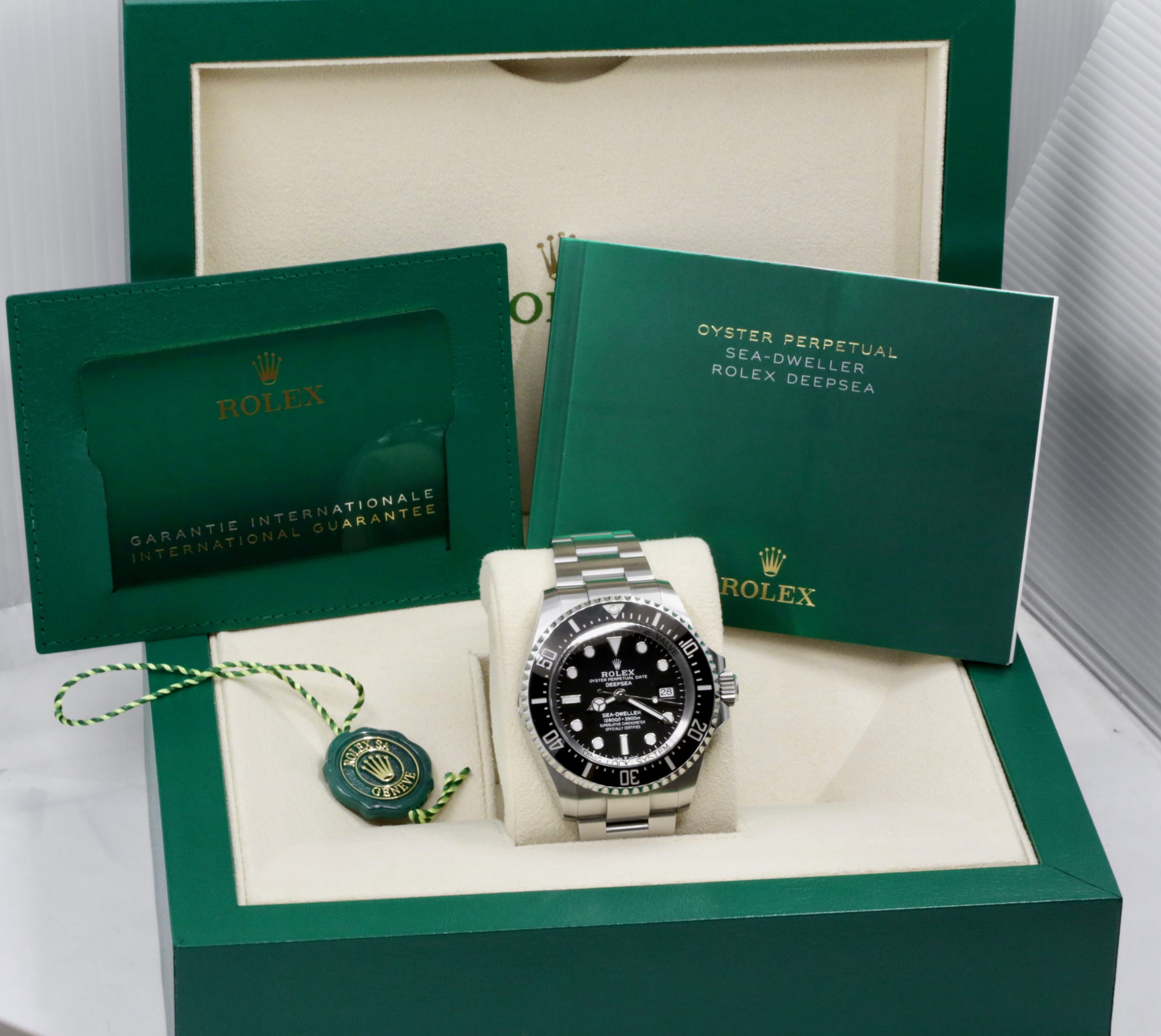 Rolex Sea-Dweller Deepsea in OysterSteel, Black Ceramic Bezel and Black Index Dial, on Rolex Stainless Steel Oyster Bracelet, Ref. 136660, with Box, Book and Rolex Warranty card, Circa: 2023, - Image 7