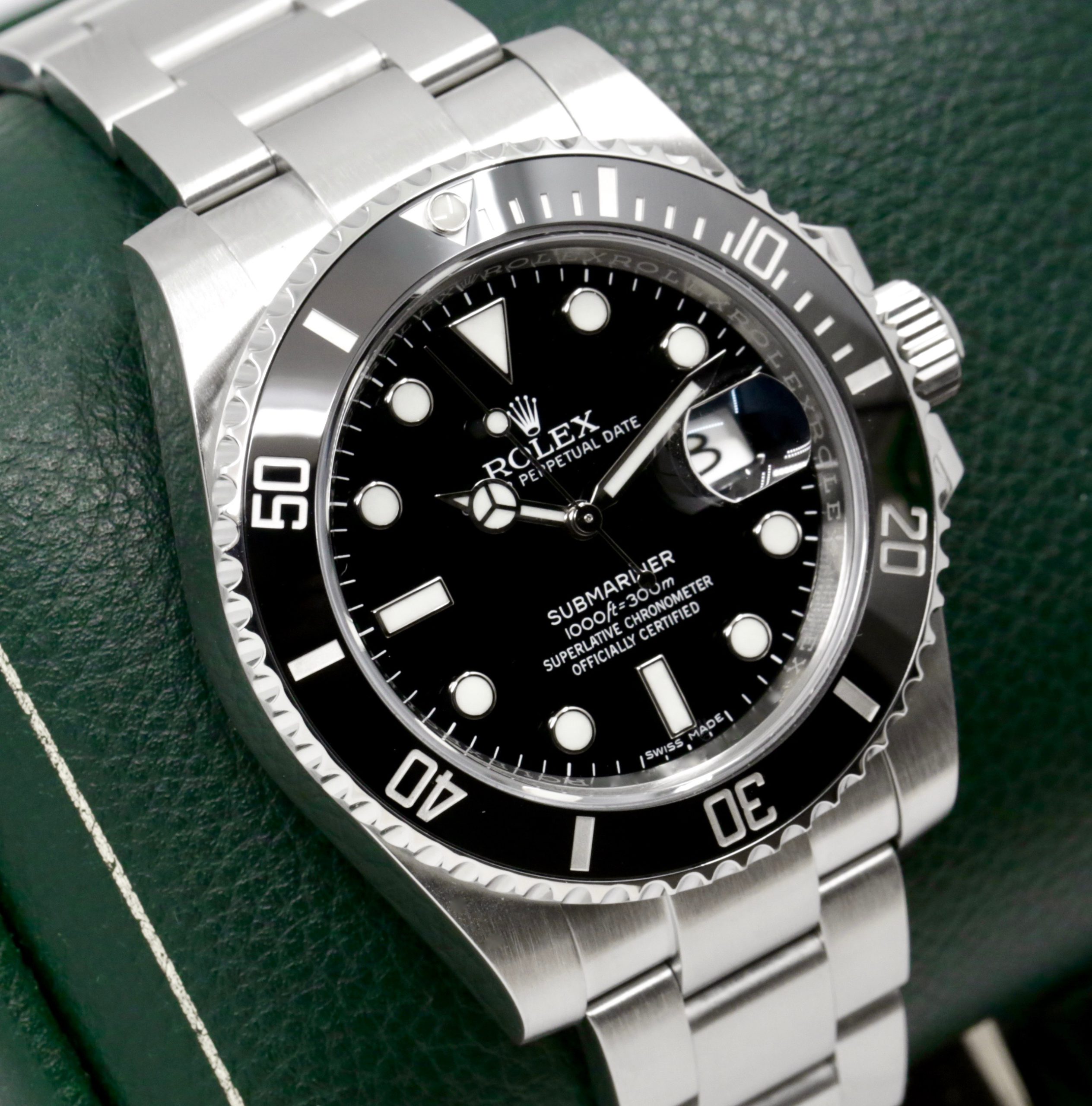 Rolex Submariner Date, Stainless Steel, Black Ceramic Bezel, Black Index Dial, on Stainless Steel Rolex Oyster Bracelet, Ref. 116610LN, Circa: 2017, with Box, Book & Rolex Warranty Card - Image 3