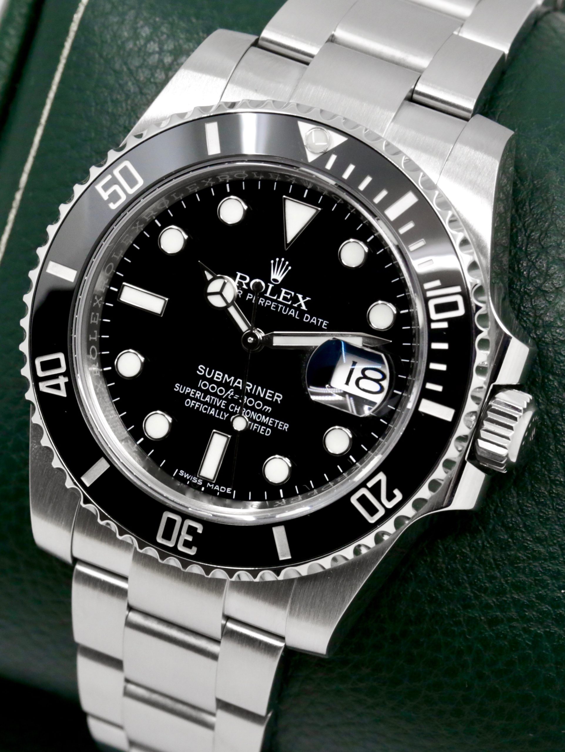 Rolex Submariner Date, Stainless Steel, Black Ceramic Bezel, Black Index Dial, on Stainless Steel Rolex Oyster Bracelet, Ref. 116610LN, Circa: 2017, with Box, Book & Rolex Warranty Card - Image 2
