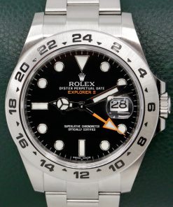 Rolex Explorer II, Stainless Steel, Black Index Dial with Orange GMT-Hand, Stainless Steel Rolex Oyster Bracelet, Ref. 216570, Circa: 2018, with Box, Books & Rolex Warranty Card