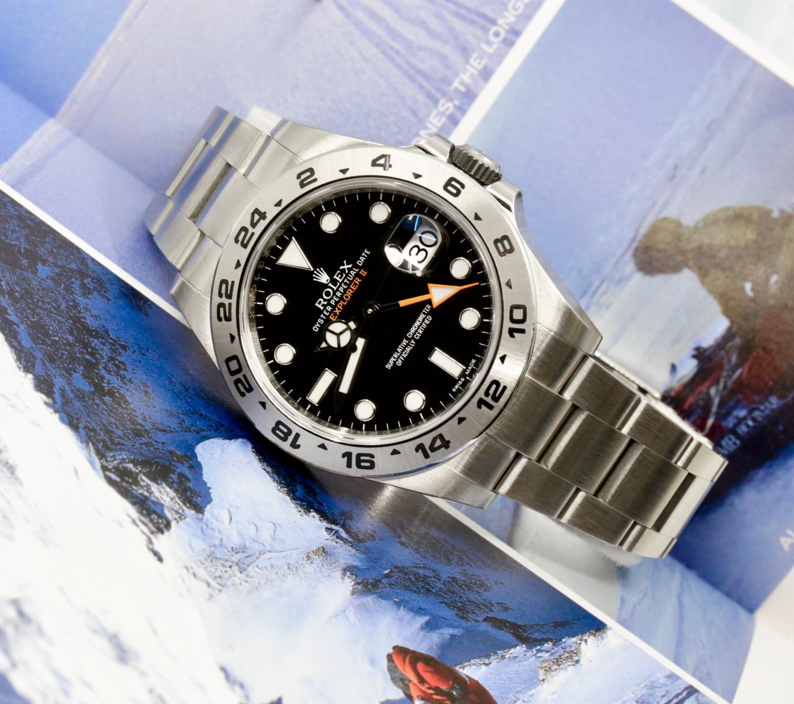 Rolex Explorer II, Stainless Steel, Black Index Dial with Orange GMT-Hand, Stainless Steel Rolex Oyster Bracelet, Ref. 216570, Circa: 2018, with Box, Books & Rolex Warranty Card - Image 2