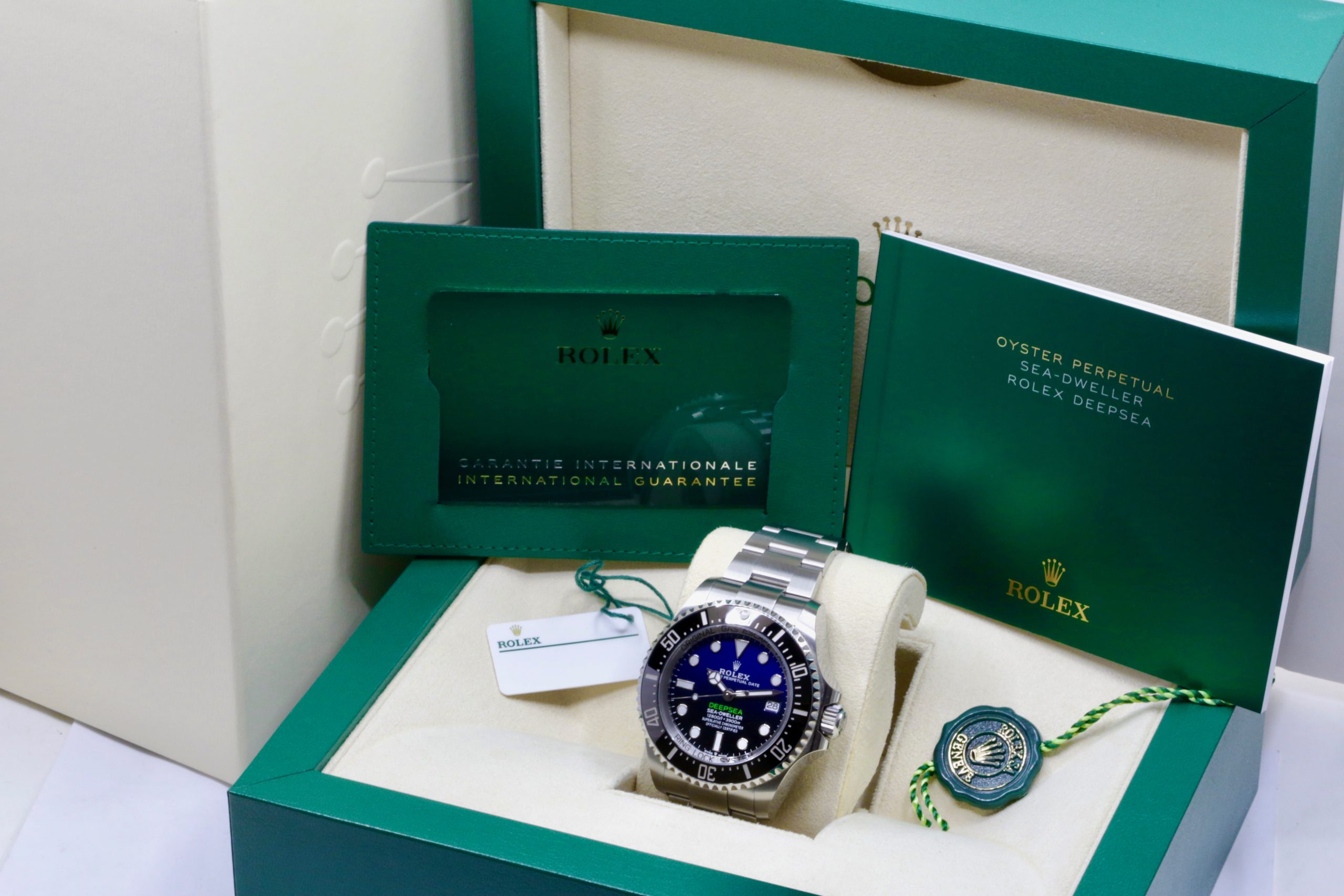 Rolex Oyster Perpetual Deepsea "James Cameron", Stainless Steel, Blue to Black Gradient Dial, Black Ceramic Bezel, on Stainless Steel Rolex Oyster Bracelet, Ref. 136660, Complete with Box, Books, Green & White Swing Tags, Rolex Warranty Card & Balance of 5 Year Rolex Warranty, *UNWORN* - Image 7