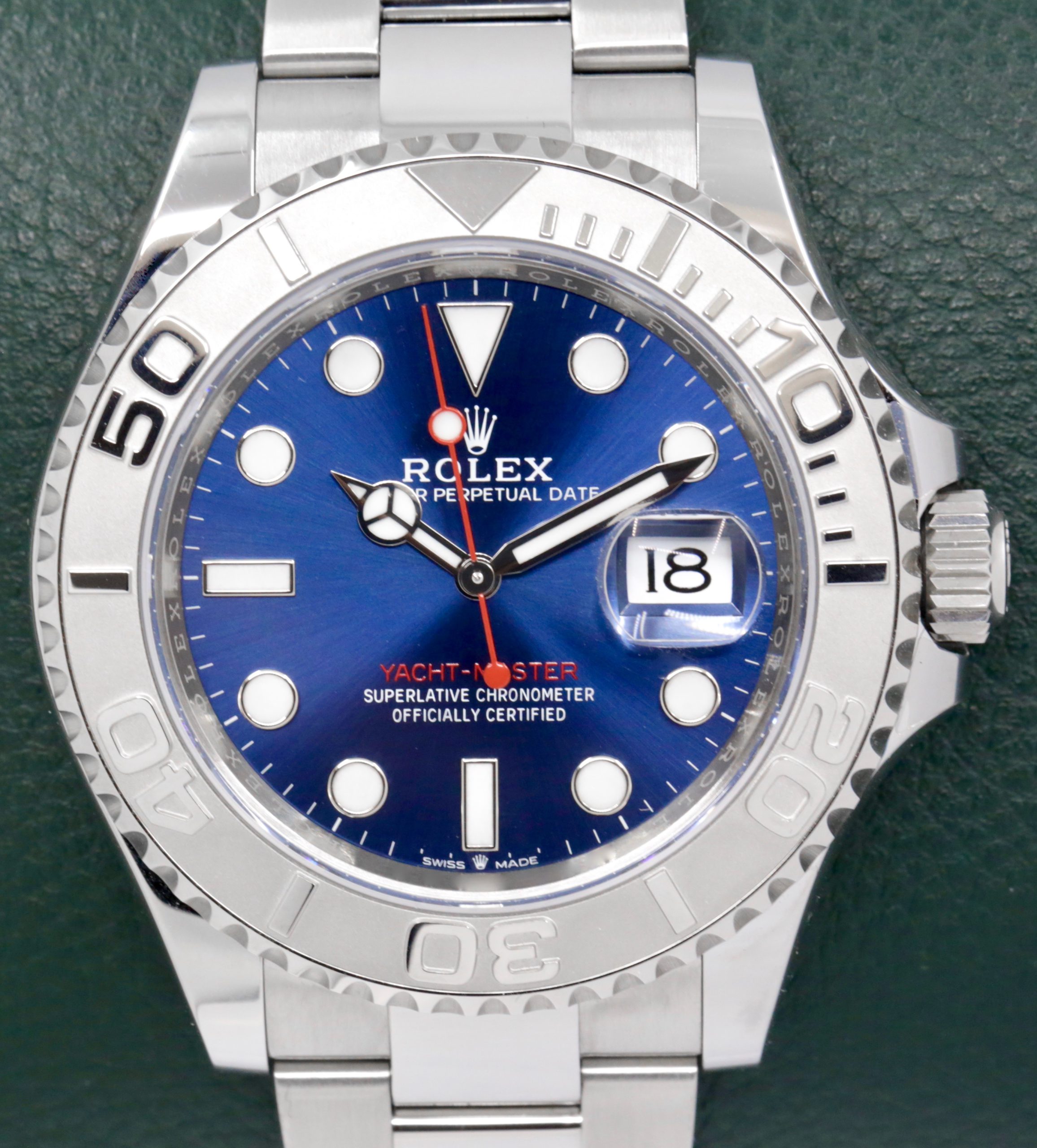 Rolex Yacht-Master 40, Stainless Steel, Blue Index Dial, with Platinum Bezel, on Stainless Steel Rolex Oyster Bracelet, Ref. 126622, Complete with Box, Books, Rolex Warranty Card & Balance of 5 Year Rolex Factory Warranty *UNWORN*
