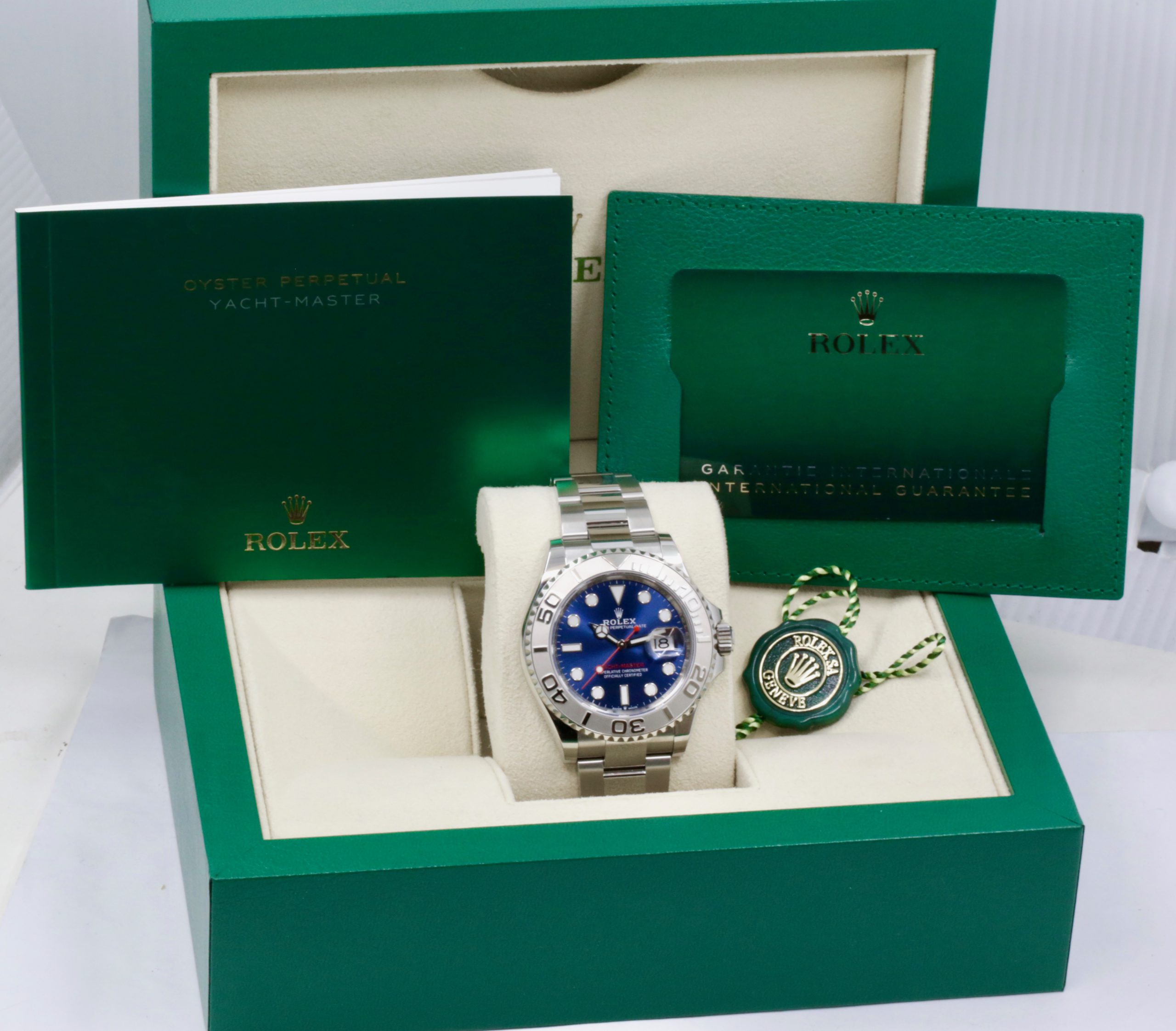 Rolex Yacht-Master 40, Stainless Steel, Blue Index Dial, with Platinum Bezel, on Stainless Steel Rolex Oyster Bracelet, Ref. 126622, Complete with Box, Books, Rolex Warranty Card & Balance of 5 Year Rolex Factory Warranty *UNWORN* - Image 7