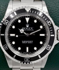 Rolex Oyster Perpetual Submariner Non-Date, Stainless Steel, Black Index Dial, Fitted with a "Superdome" Crystal, on Stainless Steel Rolex Oyster Bracelet, Ref. 5513, Circa: 1984