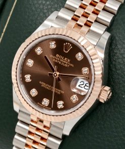 Alternative view of Rolex Datejust 31, Stainless Steel & 18ct Everose Gold, Factory Set Diamond Dial, Fluted Bezel, on Stainless Steel & 18ct Everose Gold Rolex Jubilee Bracelet, Ref. 278271, Circa: 2024, Complete with Box, Books, Rolex Warranty Card & Balance of 5 Year Rolex Factory Warranty