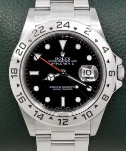 Rolex Oyster Perpetual Explorer II, Stainless Steel, Black Index Dial with Red GMT Hand, on Stainless Steel Rolex Oyster Bracelet, Ref. 16570, Circa: 2001
