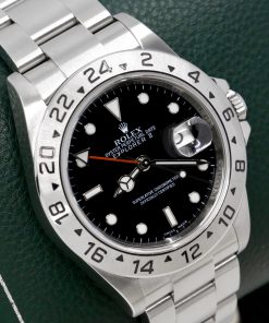 Alternative view of Rolex Oyster Perpetual Explorer II, Stainless Steel, Black Index Dial with Red GMT Hand, on Stainless Steel Rolex Oyster Bracelet, Ref. 16570, Circa: 2001