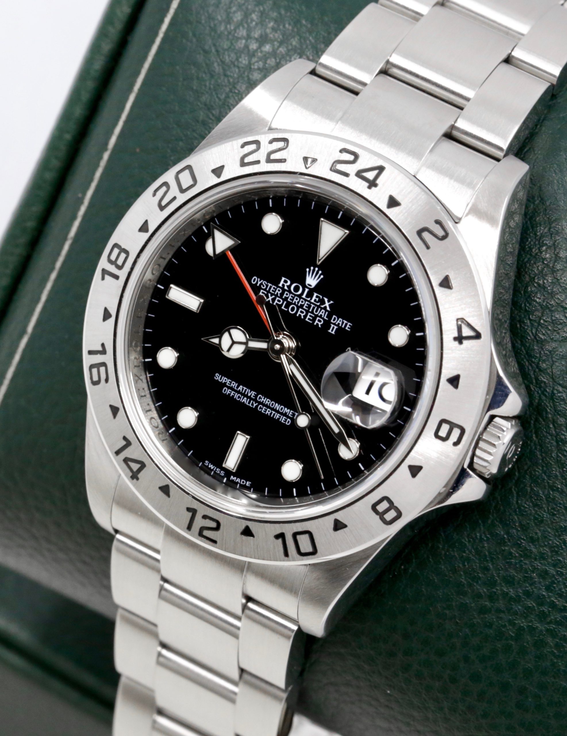 Rolex Oyster Perpetual Explorer II, Stainless Steel, Black Index Dial with Red GMT Hand, on Stainless Steel Rolex Oyster Bracelet, Ref. 16570, Circa: 2001 - Image 3