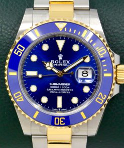 Rolex Submariner Date "Bluesy", 41mm, Stainless Steel & 18ct Yellow Gold, Blue Ceramic Bezel, Blue Index Dial, on Stainless Steel & 18ct Yellow Gold Rolex Oyster Bracelet, Ref. 126613LB, Circa: 2021, with Box, Books, Rolex Warranty Card & Balance of 5 Year Rolex Factory Warranty