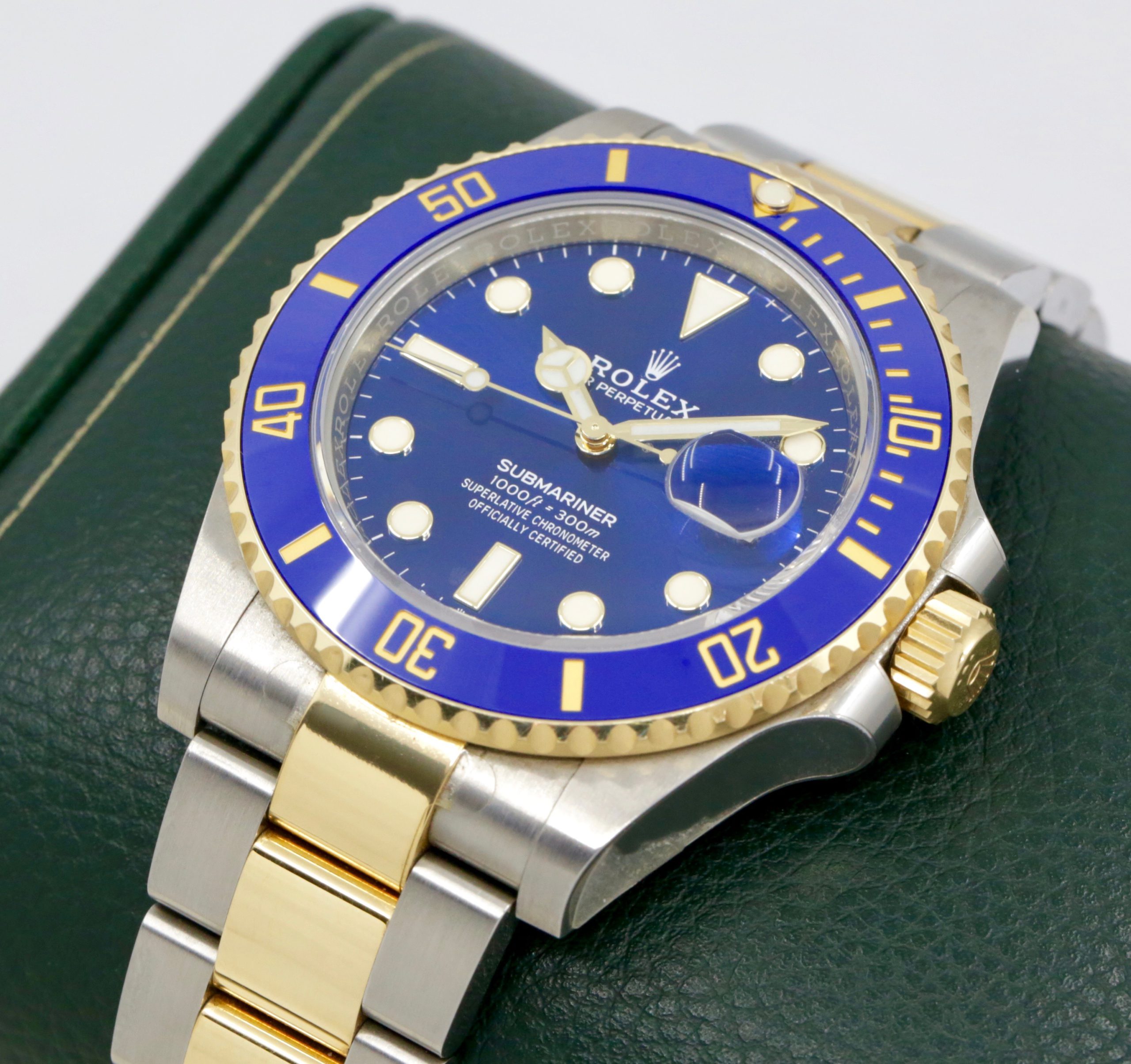 Rolex Submariner Date "Bluesy", 41mm, Stainless Steel & 18ct Yellow Gold, Blue Ceramic Bezel, Blue Index Dial, on Stainless Steel & 18ct Yellow Gold Rolex Oyster Bracelet, Ref. 126613LB, Circa: 2021, with Box, Books, Rolex Warranty Card & Balance of 5 Year Rolex Factory Warranty - Image 4